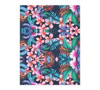 Tropical Flowers Printing Stylish Crystal Stickers,Resin Aesthetic Stickers for Laptop,Skateboard,Water Bottle,Scrapbook