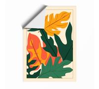 Tropical Foliage Botanical Unframed Wall Art Print A4 (29.7×21cm), Wall Decor for Living Room, Bedroom, Office & Home, Art Gift