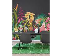 Tropical Foliage Wall Mural Origin Murals Black W350cm x H280cm