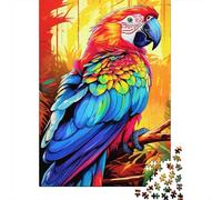 Tropical Forest Parrot 1000 Piece Jigsaw Puzzle Paper For Adults Colorful Wild Bird Puzzle Game for Family Focus Skill Home Decoration Gift Relax 70x50cm/1000pcs
