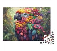 Tropical Forest Parrot 1000 Piece Jigsaw Puzzle Paper for Adults Colorful Wild Bird Relaxing Focus Family Decor Gift 38x26cm/1000pcs