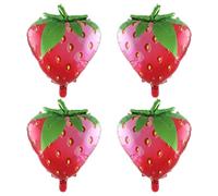 Tropical Fruit Balloon Set - Colorful Foil Balloons Decoration, Strawberry Watermelon Decorations | Party Accessories, Large Screen Supplies, Back Use