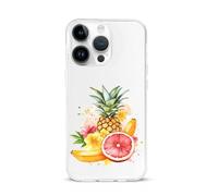 Tropical Fruit Banana Pineapple Cell Phone Basic Cases Compatible with iPhone 15/15 Plus/15 Pro/15 Pro Max