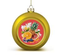 Tropical Fruit Blueberry Pineapple Oranges Christmas Balls for Tree Decoration PC Baubles Hanging Ornaments Festive Decor 2PCS