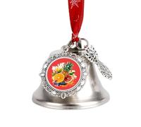 Tropical Fruit Blueberry Pineapple Oranges Christmas Bell & Sleigh Bells for Tree Decoration Hanging Ornaments Festive Decor Wing Bell