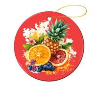 Tropical Fruit Blueberry Pineapple Oranges Christmas Ornaments for Tree Decoration Ceramics Xmas Tree Hanging Pendants Festive Decor 2 Pcs