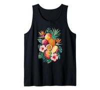 Tropical Fruit Bouquet Hibiscus Pineapple Passion Tank Top