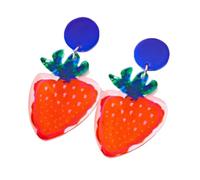 Tropical Fruit & Butterfly Acrylic Earrings - Colorful Beach Jewelry for Women, Trendy Summer Accessory, Acrylic, No Gemstone