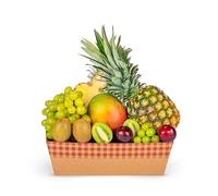 Tropical Fruit Hamper - Premium Tray of Pineapple, Mango, Grapes, Kiwis, Plums