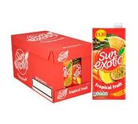 Tropical Fruit Juice Drink 6 x 1 Litre Cartons Bulk Multipack | Sweet & Refreshing Mixed Fruit Beverage | Large Supply Perfect for Family, Catering & Events