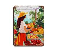 Tropical Fruit Market Thailand Printable Retro Poster Metal Tin Sign Chic Art Retro Iron Painting Bar People Cave Cafe Family Garage Poster Wall Decoration 12x16inch(30x40cm)