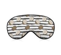 Tropical Fruit of Coconut Pattern Eye Sleep Mask,Super Soft Eye Masks with Adjustable Strap,Ultimate Sleeping Aid,Blindfold,Relax & Relieve Your Fatigue,Puffy Eyes