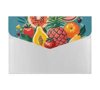 Tropical Fruit Paradise File Folder 6-Pocket, Waterproof Accordion File Organizer with Snap Closure, Expanding Document Holder for Office, Home