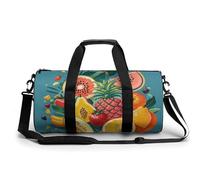 Tropical Fruit Paradise Gym Bag for Men Women, Sturdy Oxford Cloth Travel Bags with Removable Shoulder Strap, Waterproof Duffel Bag for Fitness, Travel, Yoga
