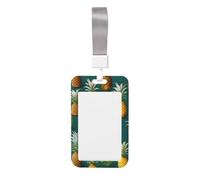 Tropical Fruit Paradise Print Badge Holder with Breakaway Lanyard,Work Name Tag Breakaway Lanyard Id Card Protector Case
