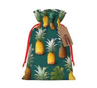 Tropical Fruit Paradise Print Birthday Gifts Wrap Bag Unique Drawstring Gifts Bag Canvas Bags for Party Wedding Present,1 Piece M