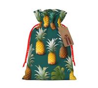 Tropical Fruit Paradise Print Birthday Gifts Wrap Bag Unique Drawstring Gifts Bag Canvas Bags for Party Wedding Present,1 Piece M