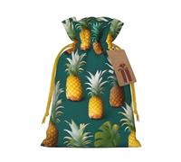 Tropical Fruit Paradise Print Birthday Gifts Wrap Bag Unique Drawstring Gifts Bag Canvas Bags for Party Wedding Present,1 Piece M