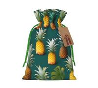 Tropical Fruit Paradise Print Birthday Gifts Wrap Bag Unique Drawstring Gifts Bag Canvas Bags for Party Wedding Present,1 Piece S