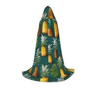 Tropical Fruit Paradise Print Hooded Cape Adult Hooded Cosplay Cape Soft Oversized Hood Bow Accent Machine Washable