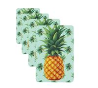 Tropical Fruit Pineapple Car Air Freshener Cards for Women Men 4 Pack Cute Car Accessories Long Lasting Scent Car Diffuser Hanging Auto Aromatherapy Tablets Car Fresheners Gifts