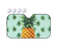 Tropical Fruit Pineapple Car Windshield Sun Shade Foldable Car Front Window Sunshade for Sun, Heat and UV Rays, Auto Sun Blocker Visor Protector for Cars, SUVs Small
