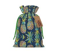 Tropical Fruit Pineapple Christmas Bags Gift Snacks Hamper Happy Halloween Drawstring Wedding Party Bags Presents