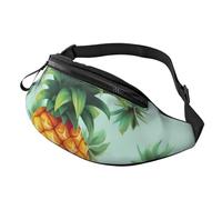 Tropical Fruit Pineapple Fanny Pack for Men Women, Waterproof Sports Waist Bag Fashion Belt Bag Crossbody Bags Hip Bum Bag with Adjustable Strap Large Sling Bag Purse for Travel Hiking