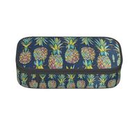 Tropical Fruit Pineapple Large Capacity Pencil Case Stationery Storage Bag with Zipper Boys Girls Students School