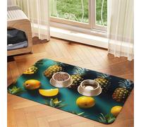 Tropical Fruit Pineapple Pet Feeding Mat Bowl Mat Dog Mat Suitable For Dogs Cats Specific Pads Feeder