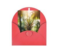 Tropical Fruit Pineapple Print Adorable Blank Cards& Envelopes,Unique Designs Perfect for Festivals, Invitations