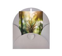 Tropical Fruit Pineapple Print Adorable Blank Cards& Envelopes,Unique Designs Perfect for Festivals, Invitations