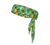 Tropical Fruit Pineapple Print Men And Womendouble-Sided Headscarf,Moisture-Wicking Sports Headband,Running,Football And Track And Field