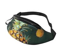 Tropical Fruit Pineapple Printed Fanny Pack for Men Women Crossbody Waist Bag Pack Bum Bag with Adjustable Strap for Hiking Running Travel Cycling