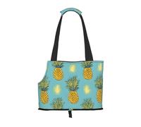 Tropical Fruit Pineapple Printed Foldable Pet Bag - Portable Puppy Cat Travel Handbag Tote,Pet Carrier Backpacks.