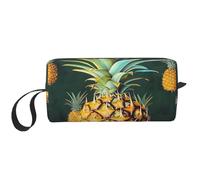 Tropical Fruit Pineapple Printed Makeup Bag Simple Travel Cosmetic Bags Waterproof Cosmetic Case Toiletry Bag Organizer for Women Mom Girls