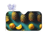 Tropical Fruit Pineapple Printing Windshield Sun Shade for Car. Reflective UV and Heat Shield with Keeps Interior Cool Universal Sedans