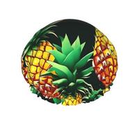 Tropical Fruit Pineapples shower caps with a double layer of, hold your hair well whether using them while showering or taking bath.