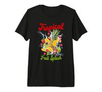 Tropical Fruit Splash Pineapple, Orange, Strawberry, Kiwi Premium T-Shirt
