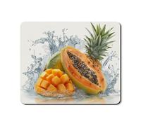 Tropical Fruit Washer Dryer Top Protector Mat, Colorful Splash Design Laundry Cover, Summer Rubber Anti-slip Waterproof Mats for Laundry Room 20x24 Inch
