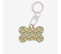 Tropical Fruits and Flowers Printing 1 Pc Dog Bone Shape Id Tags Double Sided with Key Ring Craft for Pets