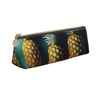Tropical Fruits and Pineapple Pattern PVC Coin Purse Makeup Bag Zipper Pouch Stationery Case for Women Men White One Size Simple, white, One Size, Simple