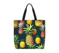 Tropical Fruits Pineapple Print Tote Bag For Womenshoulder Reusable Shopping Casual Travel Summer Beach Bags