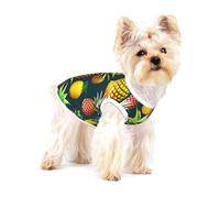 Tropical Fruits Pineapple print Tshirts for Small Dogs Dog's Fashion Shirt Breathable Sleeveless Shirts for Small Dogs