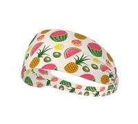 Tropical Fruits Printing Elastic Sports Headband With Stretch Band Perfect For Helmets Running Cycling Gym Workoutsâ€‹