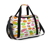 Tropical Fruits Travel Duffel Bag for Girls Boys Women Men Fruits Lemon Weekend Overnight Bag Shoulder Tote Luggage Handbag for Travel Sports Gym
