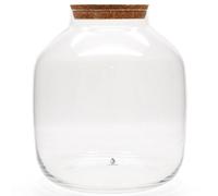 Tropical Glass Extra Large Glass Terrarium Jar With Cork Lid, H: 38 Cm