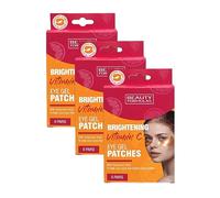 Tropical Gold Beauty Formulas Brightening Vitamin C Hydro Gel Eye Patches 6’s x 3 - Refreshing Under Eye Treatment, Dark Circle & Puffiness Care, Moisturising Cooling Eye Mask Skincare Pack
