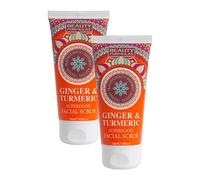 Tropical Gold Beauty Formulas Facial Scrub Ginger & Turmeric 150ml x 2 - Brightening Exfoliating Face Cleanser for Smooth & Glowing Skin, Deep Cleansing Gentle Daily Skincare Scrub Duo Pack