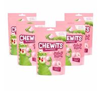 Tropical Gold Chewiits Strawberry Flavour Juicy Bites 115g x 5 - Soft Chewy Candy, Fruity Sweets, Family Sharing Pack, Kids Treats, Delicious Strawberry Snacks